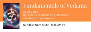 Fundamentals of Vedanta New Westminster In Person