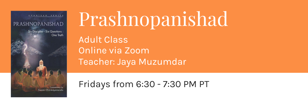 Prashnopanishad Upanishad Class Chinmaya Mission Vancouver