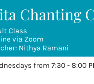 Geeta Chanting Class Chinmaya Mission Vancouver Bhagavad Gita Class Banner